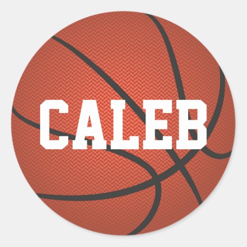 Personalized Name Basketball Stickers