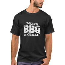 Personalized name BBQ t shirt for men