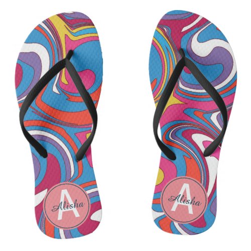 Personalized Name Beach Pair of Flip Flops