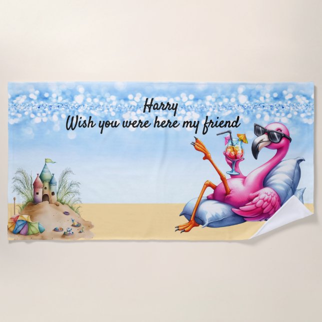 Personalized name beach towel (Front)