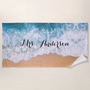 Personalized Name Beach Towel for Summer Adventure