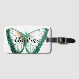 Personalized Name Beautiful butterfly Luggage Tag