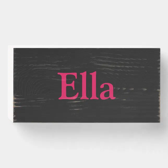 Personalized Name Bedroom Modern Home Art Wooden Box Sign | Zazzle
