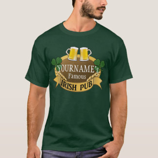 Personalized Name Beer Irish Pub St Patrick's Day T-Shirt