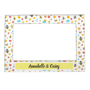 Personalized Name   Bees   Nature   Spring   Cute Magnetic Frame