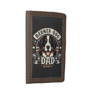 Personalized Name Berner Dog Dad - Bernese Daddy Trifold Wallet