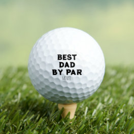 Personalized Name Best Dad By Par Golf Balls