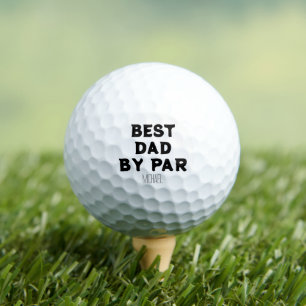 Personalized Name Best Dad By Par Golf Balls