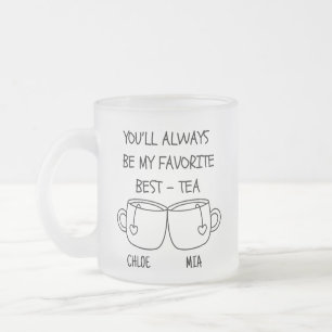 Personalized Name Best Friend Bestie Funny Frosted Glass Coffee Mug