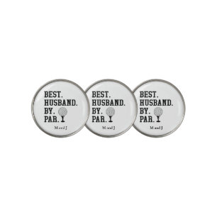 Personalized Name Best Husband By Par Golf Ball Marker