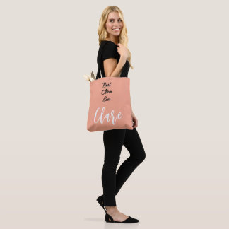 Personalized name best Mom ever ROSE Tote Bag