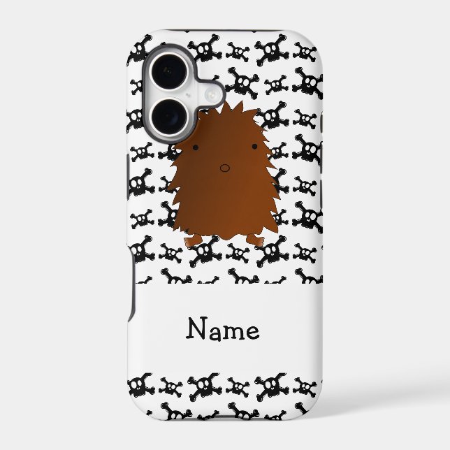 Personalized name bigfoot skulls pattern iphone case (Back)
