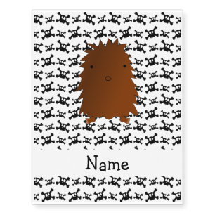 Personalized name bigfoot skulls pattern temporary tattoos