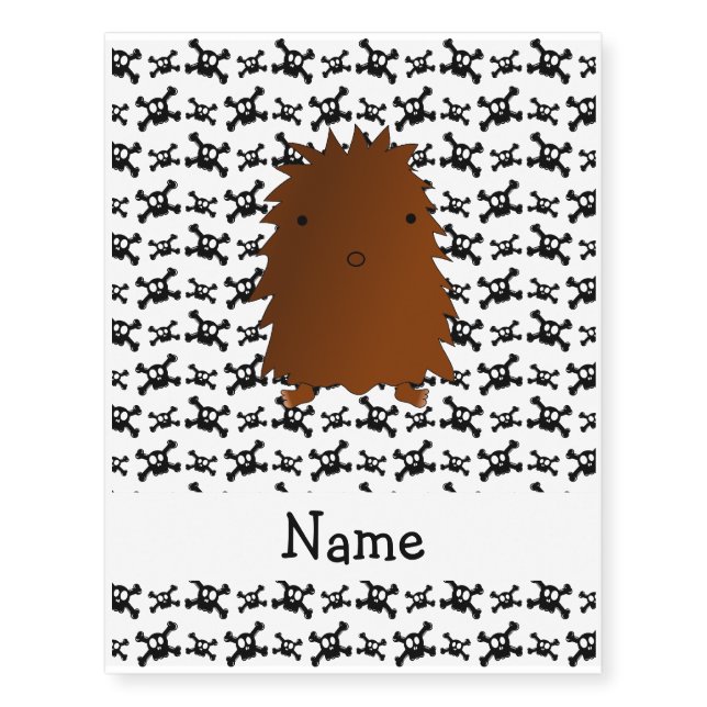 Personalized name bigfoot skulls pattern temporary tattoos (Front)