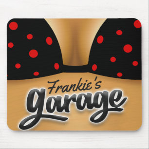 Personalized NAME Bikini Babe Girl Man Cave Garage Mouse Pad