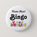 Personalized Name Bingo Beauty Custom Pinback Button at Zazzle