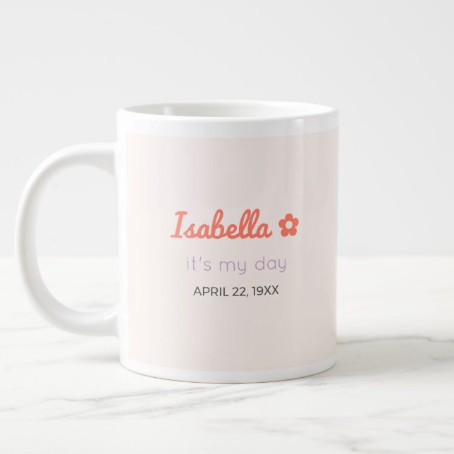 Personalized Name Birthday Coffee Mug for Her (Left)