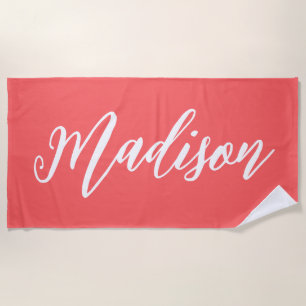 Personalized Name Birthday Custom Pool Vacation Beach Towel