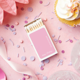 Personalized Name Birthday Pink Pearl Matchboxes