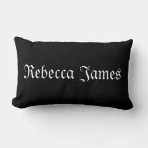 Personalized Name Black and White Pillow