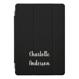 Personalized Name Black and White Typography iPad Pro Cover