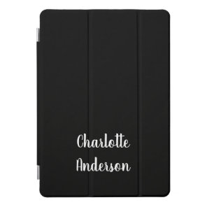Personalized Name Black and White Typography iPad Pro Cover