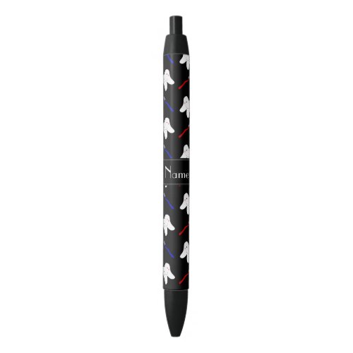 Personalized name black brushes and tooth pattern black ink pen