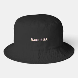 Personalized Name Black Classic Stylish-Hat Casual Bucket Hat