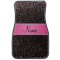 Personalized name black glitter pink stripe