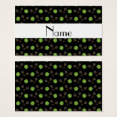 Personalized name black tennis balls (Front & Back)