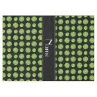 Personalized name black tennis balls pattern