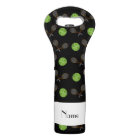 Personalized name black tennis balls