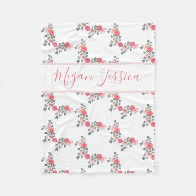 Personalized Name Blanket baby Girl (Front)