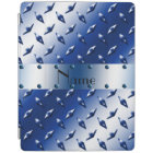 Personalized name blue diamond steel plate
