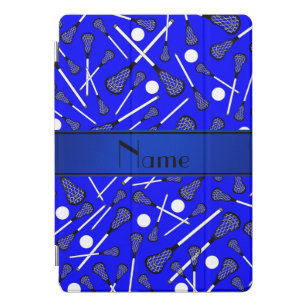 Personalized name blue lacrosse iPad pro cover