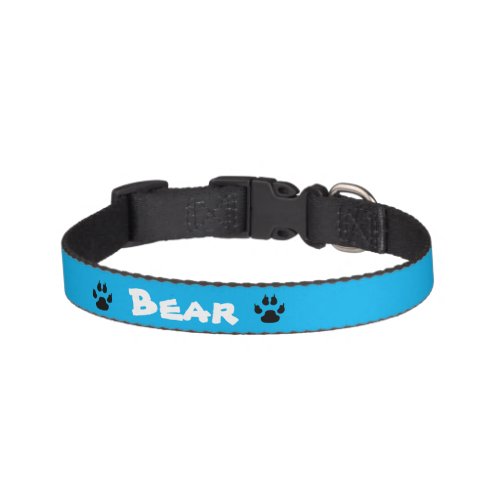 Personalized Name Blue Pet Collar