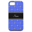 Personalized name blue tuft diamonds