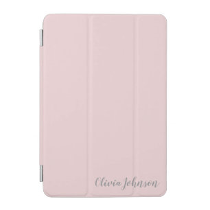 Personalized Name Blush Pink Solid Color iPad Mini Cover