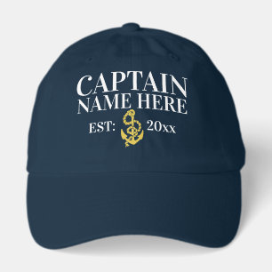 Personalized Name Boats Captain  Hat