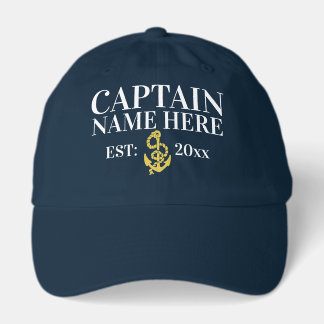 Personalized Name Boats Captain Hat