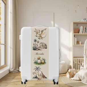 Personalized Name Boho Cute Dinosaur Luggage