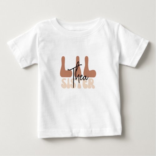 Personalized name boho little sister typography baby T_Shirt