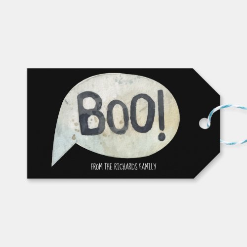 Personalized Name Boo Halloween Gift Tags