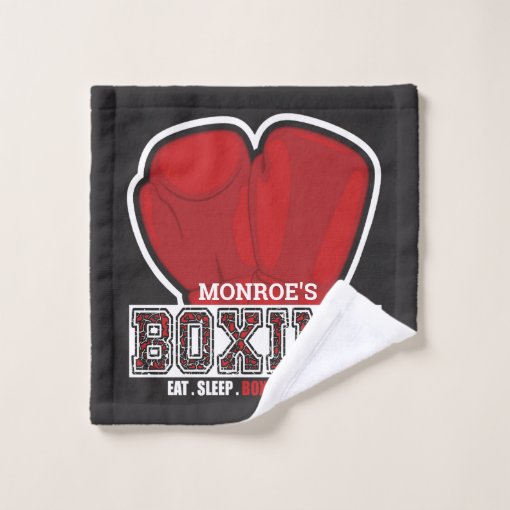 Personalized Name Boxer Boxing Glove Prize Fighter Bath Towel Set Zazzle