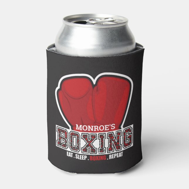 Personalized NAME Boxer Boxing Glove Prize Fighter Can Cooler (Can Front)