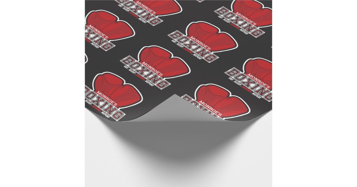 Personalized NAME Boxer Boxing Glove Prize Fighter Wrapping Paper Zazzle