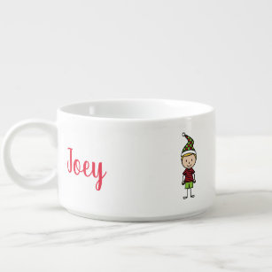 Personalized Name Boy Christmas Cereal Bowl