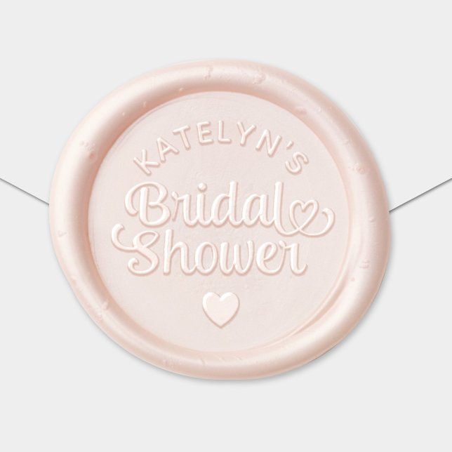 Personalized Name Bridal Shower Script Wax Seal Sticker (Creator Uploaded)