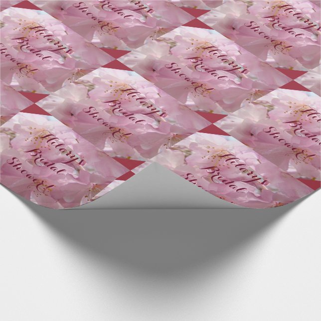 Personalized Name Bridal Shower wrapping paper (Corner)