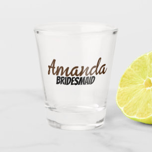 Personalized Name Bride Bachelor Party Shot Glass. Glass
